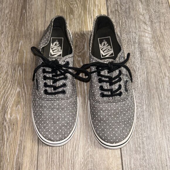 Vans Womens US Size 7 Gray Polka Dot Low Top Lace Up Canvas Sneaker Shoes TB4R - Picture 4 of 11